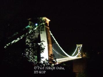 Clifton Suspension Bridge at night by Abhijit Guha